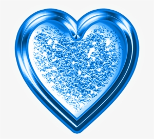 A Shiny Blue Heart With Blue Sprinkles Inside ♡♥♡❤ - Fio De Luz Para Photoscape