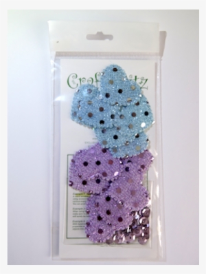 Crafty Bitz Embellishments, Lilac And Blue Hearts
