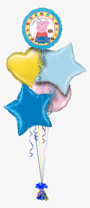 Birthday Cake Peppa Pig Birthday Balloon - Peppa Pig Happy Birthday Round Foil Balloon Inflated