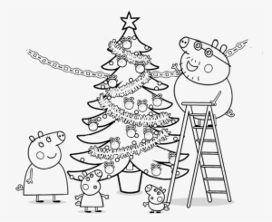 Peppa Pig Birthday Coloring Pages, Item- - Peppa Pig Christmas Colouring