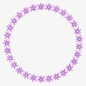 Purple Flower Round Borders For Paper, Borders And - Portmeirion Strawberry Clock