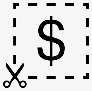 Cutting Out Dollar Symbol - Scissors Icon