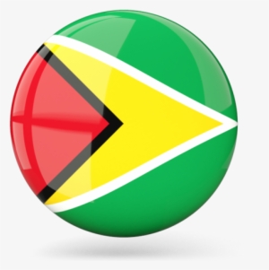 Illustration Of Flag Of Guyana - Guyana Flag Round Png