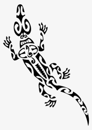 Tribal Salamander Sticker - Crocodile Maori