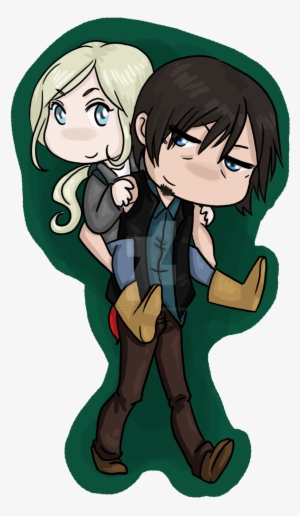 Daryl And Beth Chibis By Space - Beth And Daryl Anime Walking Dead