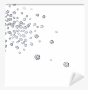 Falling Diamonds On White Background Wall Mural • Pixers® - Diamantes Con Fondo Blanco