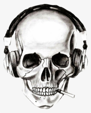 Skull Smoke Headphones Music Dj