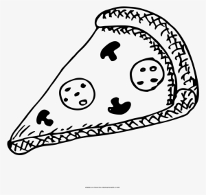 Pizza Slice Coloring Page - Fatia De Pizza Png Desenho