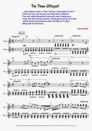 The Thaw Sheet Music Composed By Andrey Ronzhin 1 Of - Thumbnail