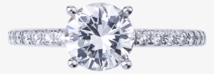 Mark Patterson Platinum Royal Pave Semi-mount Diamond - Solitaire Diamond Band Engagement Ring