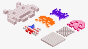 This Free Icons Png Design Of Space Invaders 3d Blocks