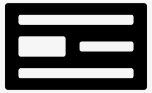 Horizontal Rectangle With Lines - Black-and-white