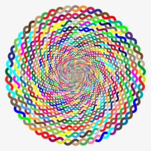 Prismatic Intertwined Vortex No - Circle