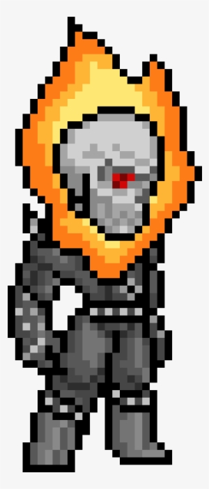 Ghost Rider - Ghost Rider Pixel Art