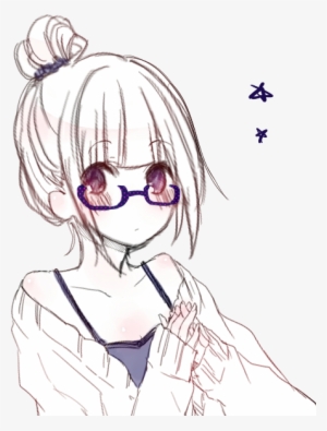 Anime, Anime Girl, And Glasses Image - Kawaii Anime Girl With Glasses