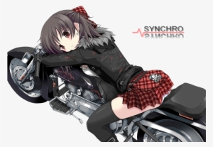 Anime Girl On Motorbike