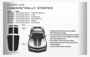 Camaro® Rally Stripe Kits - Prostripe 2010-56: Sharpline Camaro Rally Stripe Packages