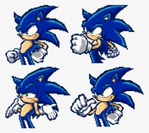The Talking Head Artwork For Sonic In Sonic Battle - Pixel Art Sonic Battle