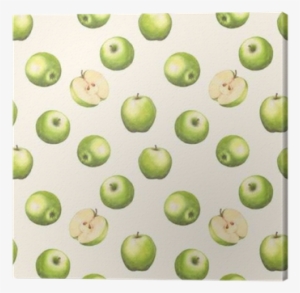 Hand-drawn Watercolor Seamless Pattern With Green Apples - Aquarelle Pomme Exemple
