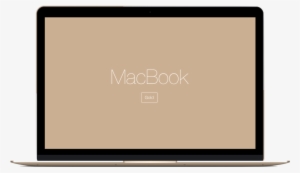 Macbook Mockup - Gold - Flat Panel Display