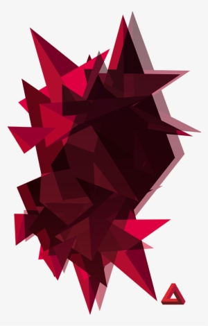 Abstract Triangle Background Png Download - Maroon Abstract Png