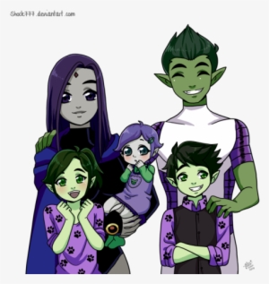 The Logan Clan Dressed As The Incredibles For Halloween - Raven And Beast Boy Family