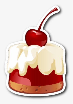 Jello With Cherry On Top Sticker - Dessert