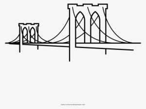 brooklyn bridge drawing coloring book line art - ponte di brooklyn disegno