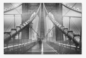 New York Landscape Canvas Brooklyn Bridge - Brooklyn Bridge Black And White Fb Cover