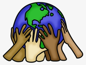 Earth Day & April - Earth In Hands Clipart