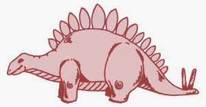 Pink Stegosaurus Svg Clip Arts 600 X 313 Px
