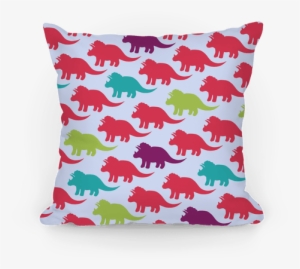 Triceratops Dino Pattern Pillow - Cushion