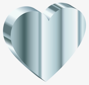 This Free Icons Png Design Of 3d Heart Of Silver