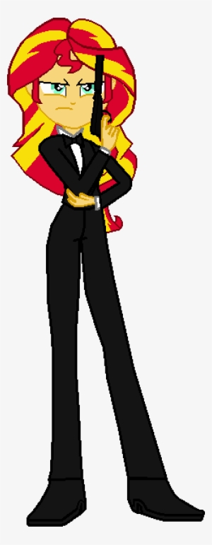 Png Black And White Stock Artist Toonalexsora Clothes - Sunset Shimmer In A Suit