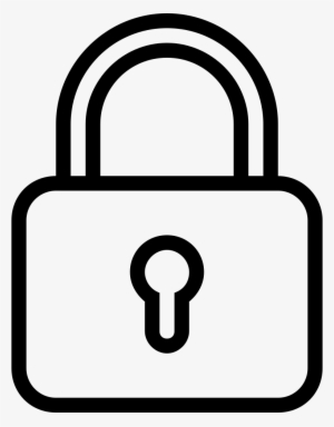 Lock Outlined Padlock Symbol For Security Interface - Lock Clipart