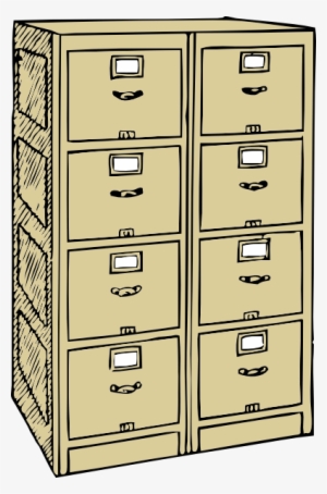 Double Drawer File Cabinet Clip Art - File Cabinets Clipart