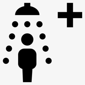 Safety Shower Icon A Person Is Standing Under Fixture - Shower Icon Png