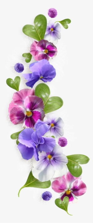 Zibi Scrap Picture Black And White - Violet Flower Border Clip Art