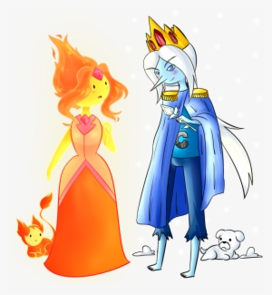 Adventure Time Clipart Png Transparent - Adventure Time Ice King X Flame Princess