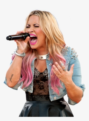 Demi Lovato - Cabelo Californiano Rosa E Verde