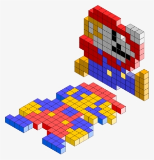 Mario Bros 3d Blocks Svg Clip Arts 570 X 594 Px