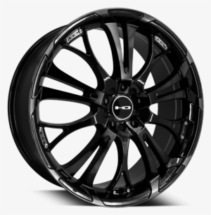 Hd Wheels Spinout All Gloss Black - Black And Blue Rims For Trucks
