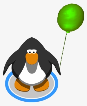 Green Balloon In-game - Club Penguin