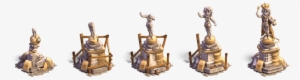Chess Piece White Queen Stages - Bronze Sculpture