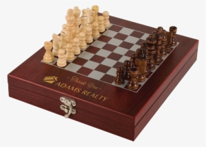 Rosewood Finish Chess Set - Personalized Rosewood Finish Chess Set