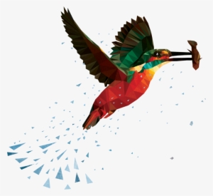 Kingfisher Bird Png Free Download - Low Poly Kingfisher