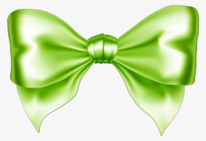 Mq Green Bow Decorate Decoration Colormix Fte - Silver Ribbon Bow Png