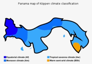 Panama Map Of Köppen Climate Classification - Climate Zones Map Panama