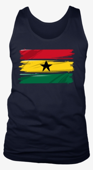 Ghana Africa Vintage Retro Distressed Flag Men's Tank