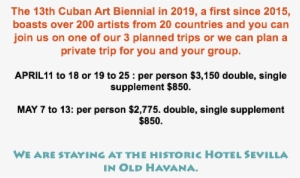 The 13th Cuban Art Biennial In 2019, A First Since - Art Biennial